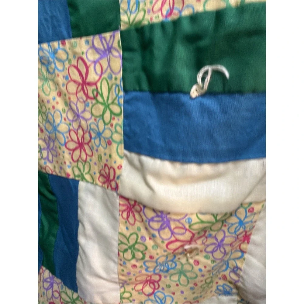 Handmade Lap Or Baby Blanket Quilt Beautiful‎ Bright Colors